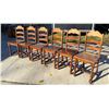 Image 3 : RUSTIC, WOOD, LADDER BACK CHAIRS, LOT OF 6