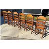 Image 4 : RUSTIC, WOOD, LADDER BACK CHAIRS, LOT OF 6