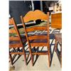 Image 5 : RUSTIC, WOOD, LADDER BACK CHAIRS, LOT OF 6