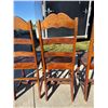 Image 6 : RUSTIC, WOOD, LADDER BACK CHAIRS, LOT OF 6