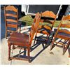 Image 7 : RUSTIC, WOOD, LADDER BACK CHAIRS, LOT OF 6