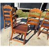 Image 8 : RUSTIC, WOOD, LADDER BACK CHAIRS, LOT OF 6