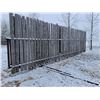 Image 1 : 2x Bid Price, 30 ft Free Standing Windbreak Panels, with removable boards/ Slats, 15 ft wide base