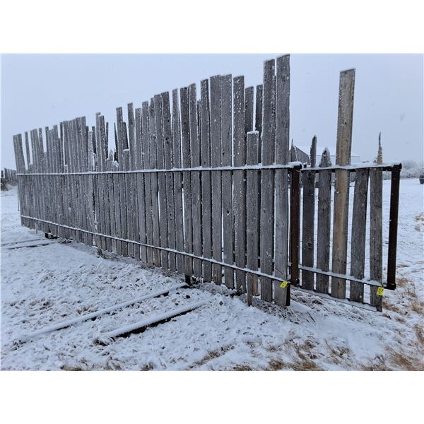 2x bid price 30 ft Free Standing Windbreak Panels, with removable board/ Slats, 15 ft wide base
