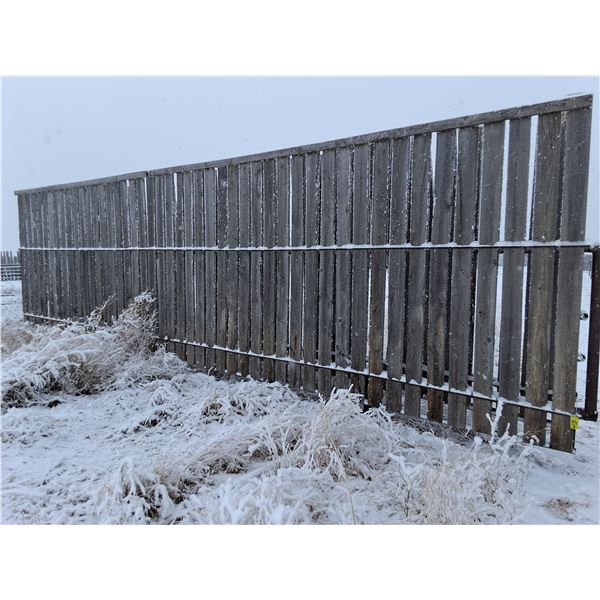 2x bid price 30 ft Free Standing Windbreak Panels, with removable boards/ Slats, 15 ft wide base