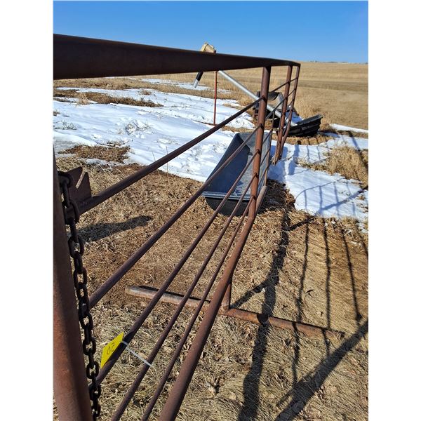 24' x 5.5' Steel Corral Panel w/Trough Space