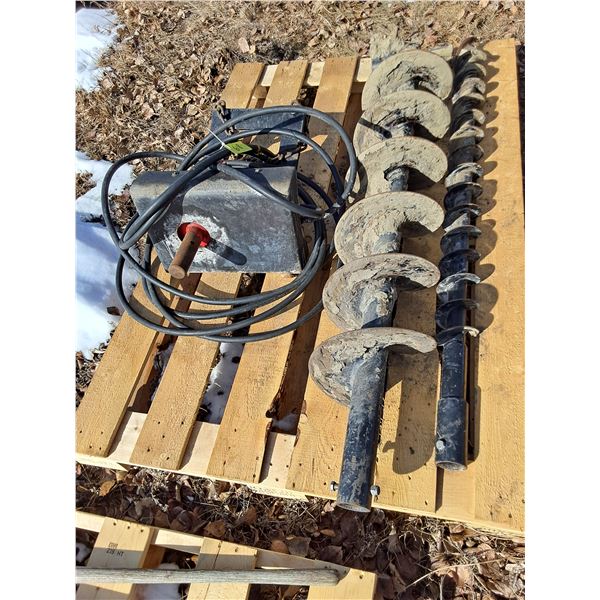 (2) Wheatheart Hydraulic Post Hole Augers (6' = 12" & 5.5' = 5")