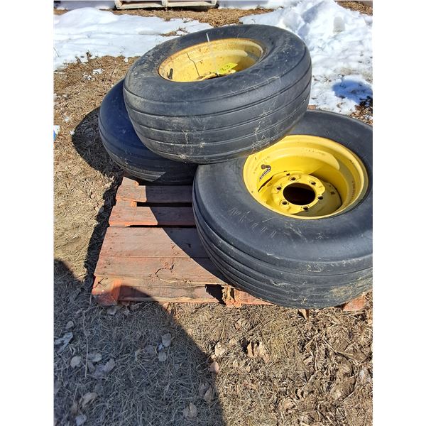 (3) Assorted Implement Tires & Rims