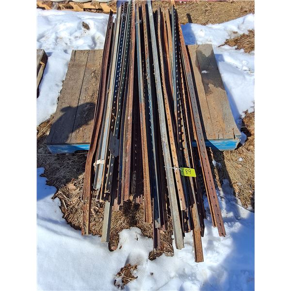 (49) Steel Fence Posts - 7' to 8' Lengths