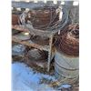Image 2 : Assorted Barbed Wire, Shelving & Barrel