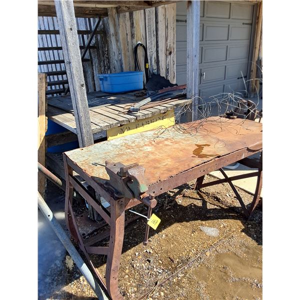Welding Table w/2 Mounted Vises - 64" x 25" Table Area