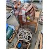Image 1 : 14" Seat Saddle w/Miscellaneous Tack & Saddle Stand