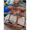 Image 3 : 14" Seat Saddle w/Miscellaneous Tack & Saddle Stand