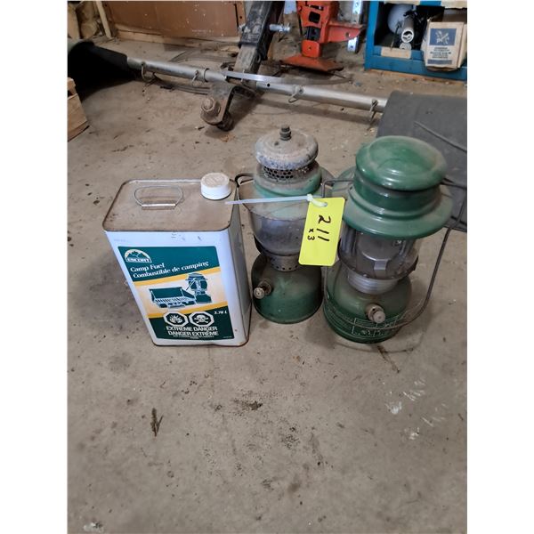 (2) Coleman Lanterns & 1/2 Tin of Lantern Fuel