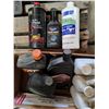 Image 2 : Battery Charger, tail lights, convex mirror, beacon light and various oils