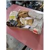 Image 1 : 10.5 pr Size small/ medium Gloves, (2) pr Leather Mitts & Tyvek Coveralls