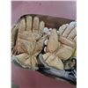 Image 3 : 10.5 pr Size small/ medium Gloves, (2) pr Leather Mitts & Tyvek Coveralls
