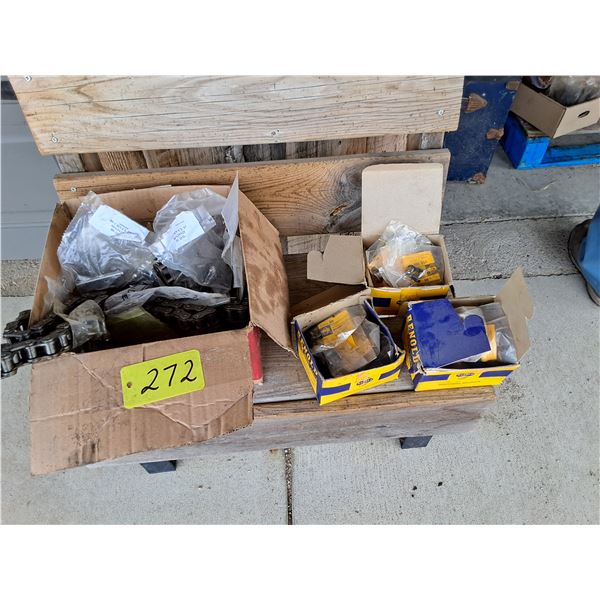 Various Renold Roller Chain Connectors and 60 R Chain