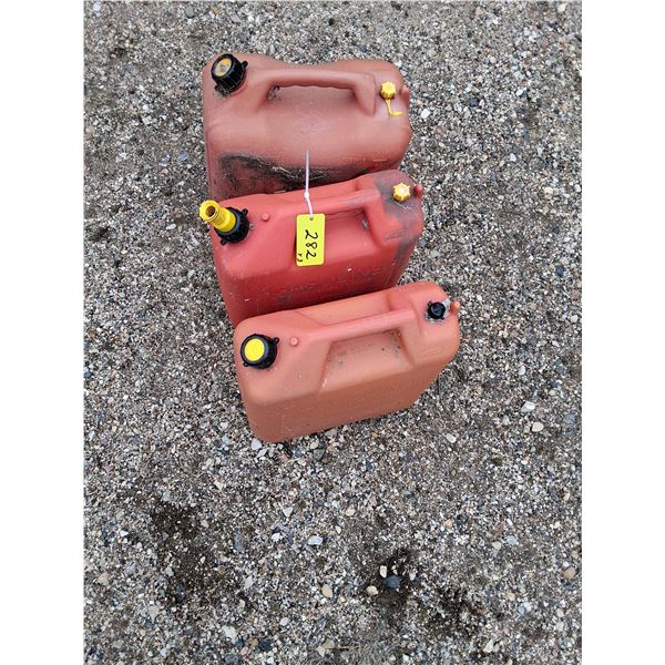 (3) 20 liter Gas Cans