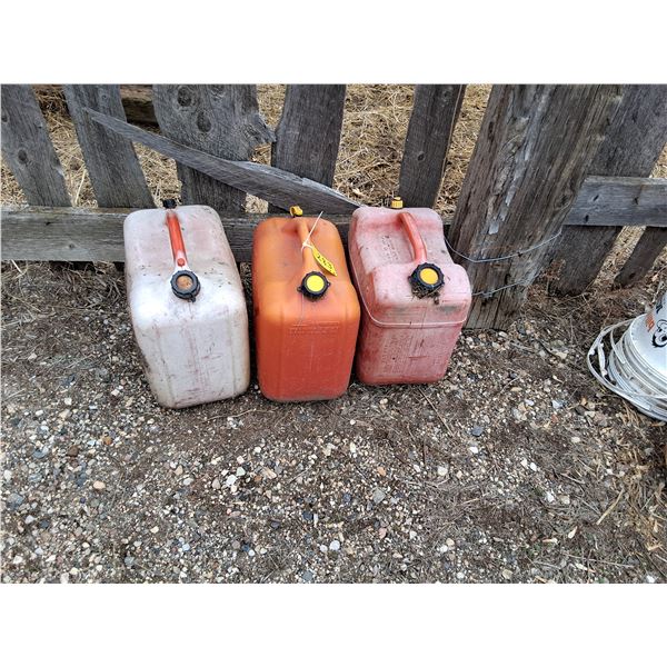 (3) 20 liter Gas Cans