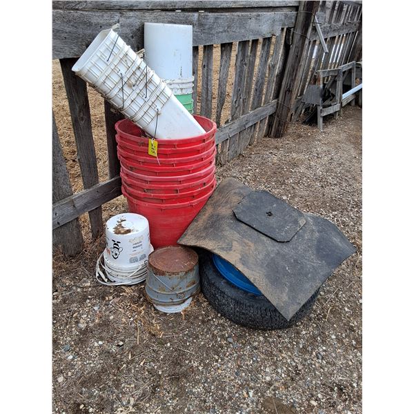 (8) Feeder Tubs, approximately (10) Buckets and (1) Minute Feeder.