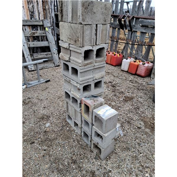 Approximately (16) Cinder Crete Blocks and (6) small Blocks