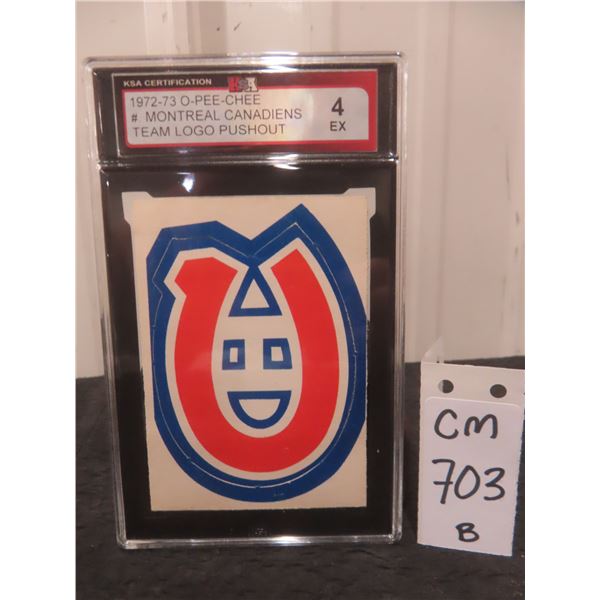Graded 1972–73 Montreal Canadiens Team Logo Card