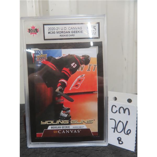 Graded Morgan Geekie Young Guns Canvas Rookie Card