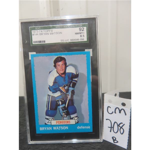 Graded 1973–74 Bryan Watson Pittsburgh Penguins Card