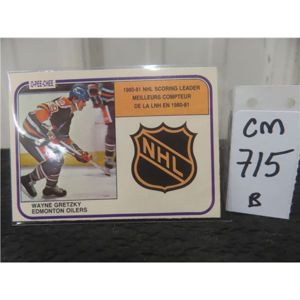 Wayne Gretzky Edmonton Oilers Trading Card