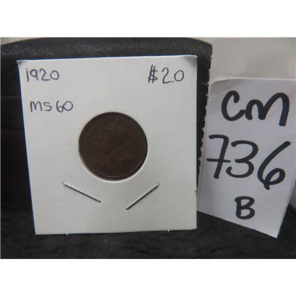 1920 Canada One-Cent Coin