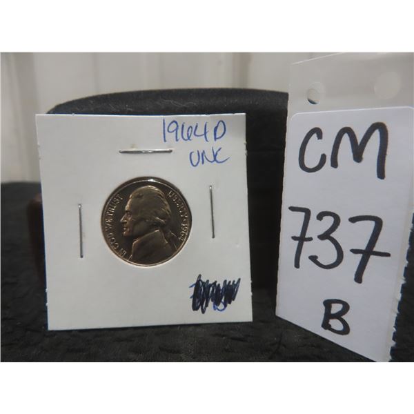 1964 United States Uncirculated Nickel