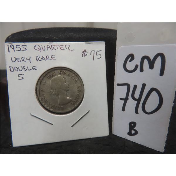 1955 Canada Quarter – Very Rare Double-S Variety