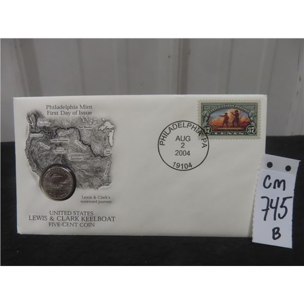 Philadelphia Mint First Day of Issue Coin and Stamp Set