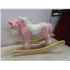 Image 1 : Fuzzy Pink Rocking Horse (20" × 31" × 13")