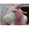 Image 7 : Fuzzy Pink Rocking Horse (20" × 31" × 13")