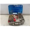 Image 1 : Tackle Box Filled with Bobbers, Lures, Weights, Pickerel Rigs, and More