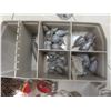 Image 4 : Tackle Box Filled with Bobbers, Lures, Weights, Pickerel Rigs, and More