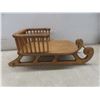 Image 2 : Vintage Wooden Sleigh (9" × 22½" × 10") and Decorative Bird House