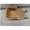 Image 3 : Vintage Wooden Sleigh (9" × 22½" × 10") and Decorative Bird House