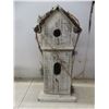 Image 7 : Vintage Wooden Sleigh (9" × 22½" × 10") and Decorative Bird House