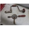 Image 6 : Vintage Tools Including Drills, Planes, Engine Oiler, Meat Grinder, Planer Blades, Tow Balls, and