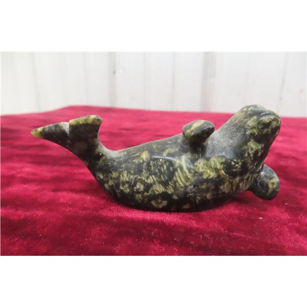 Soap Stone Walrus 3 1/2" Long