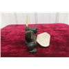 Image 2 : Soap Stone Inuit Carving of Drummer 4 1/2" Tall with Artist Initials in Photo