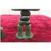 Image 3 : Jade Inukshuk Carving Display 5 1/2" Tall and Jade Whale