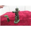 Image 4 : Jade Inukshuk Carving Display 5 1/2" Tall and Jade Whale
