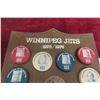 Image 2 : Winnipeg Jets 1975/76 Pepsi Promotion Shield with 11 Pucks (Bobby Hull, Joe Daley, and More), Rare