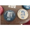Image 7 : Winnipeg Jets 1975/76 Pepsi Promotion Shield with 11 Pucks (Bobby Hull, Joe Daley, and More), Rare