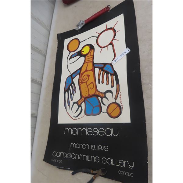 Four Art Gallery Posters: Luther Pokrant 1978, Susan Ross 1979, Suzanne Gauthier 1978, and Moriseau