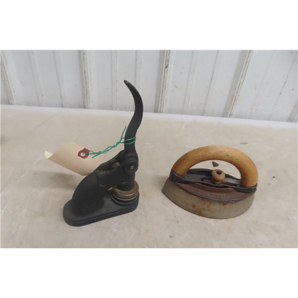 Vintage Iron and Vintage Legal Embosser/Seal